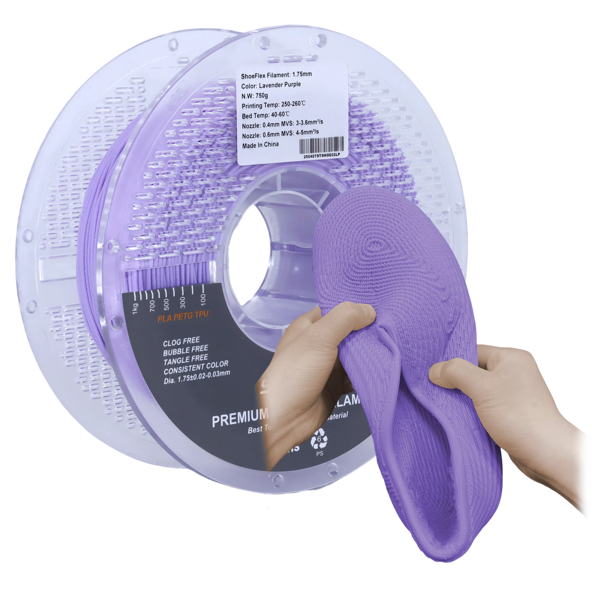 Sting3D ShoeFlex 90A to 75A - 0.75kg